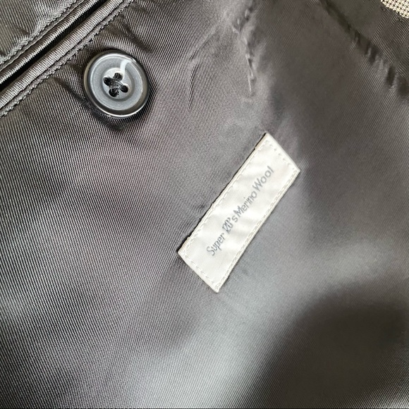 MENS T.M.LEWIN GREY 2PC SUIT SET SIZE 36 R /42 R BOTTOMS - Picture 7 of 14